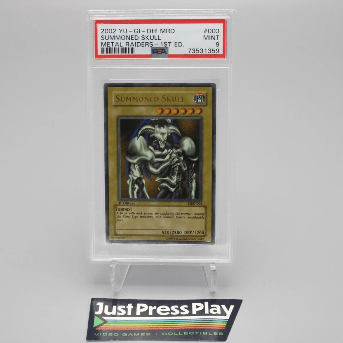 Yu-Gi-Oh MRD Metal Raiders #3 Summoned Skull 1st Ed. PSA Graded 9 MINT 2002