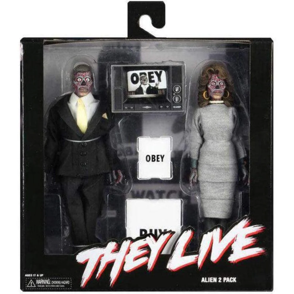 John Carpenter's They Live (1988 Sci-Fi Horror Film) Alien Figure 2-Pack - NECA - Image 2