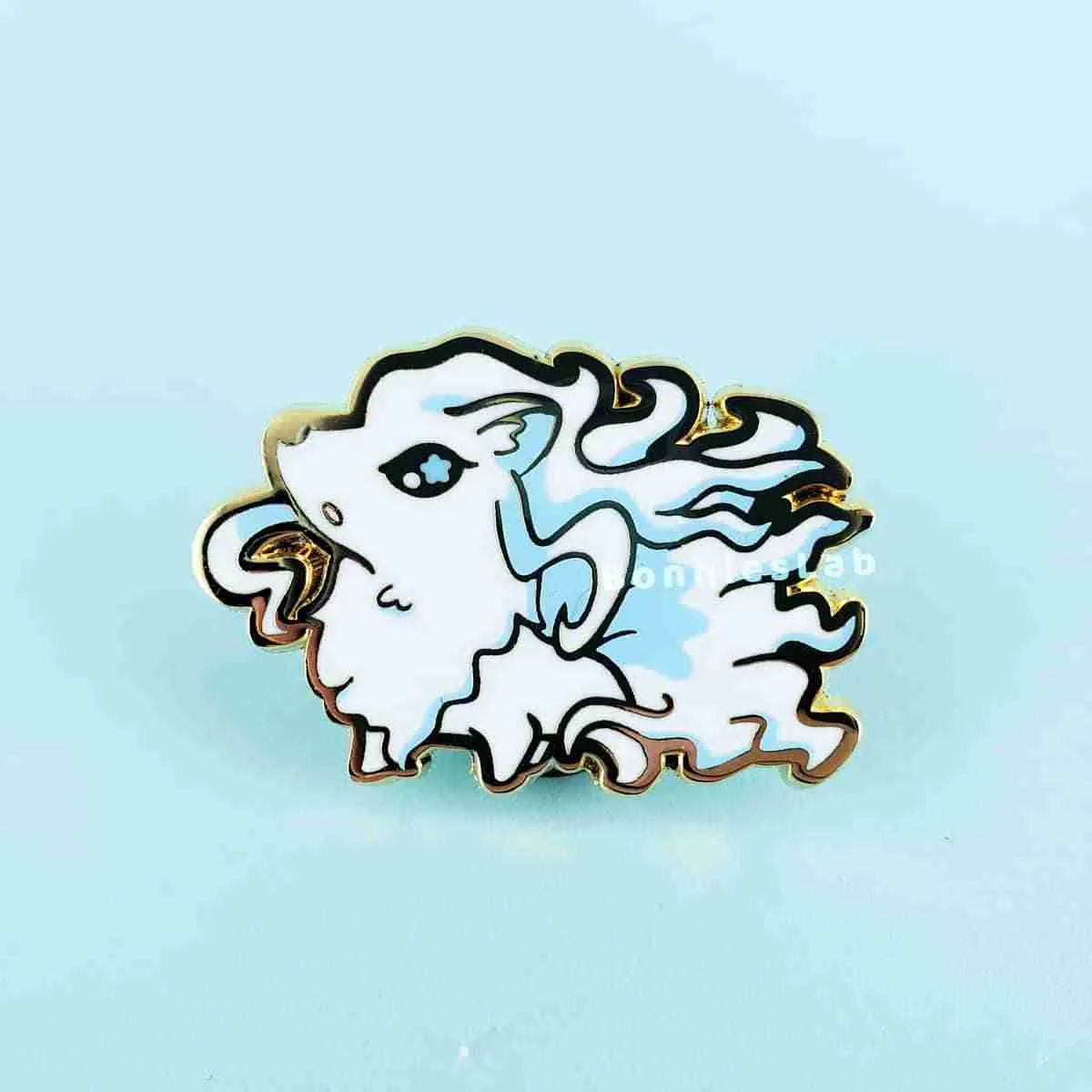 Pokemon Alolan Ninetales Enamel Pin - Bonnies Lab - Image 3