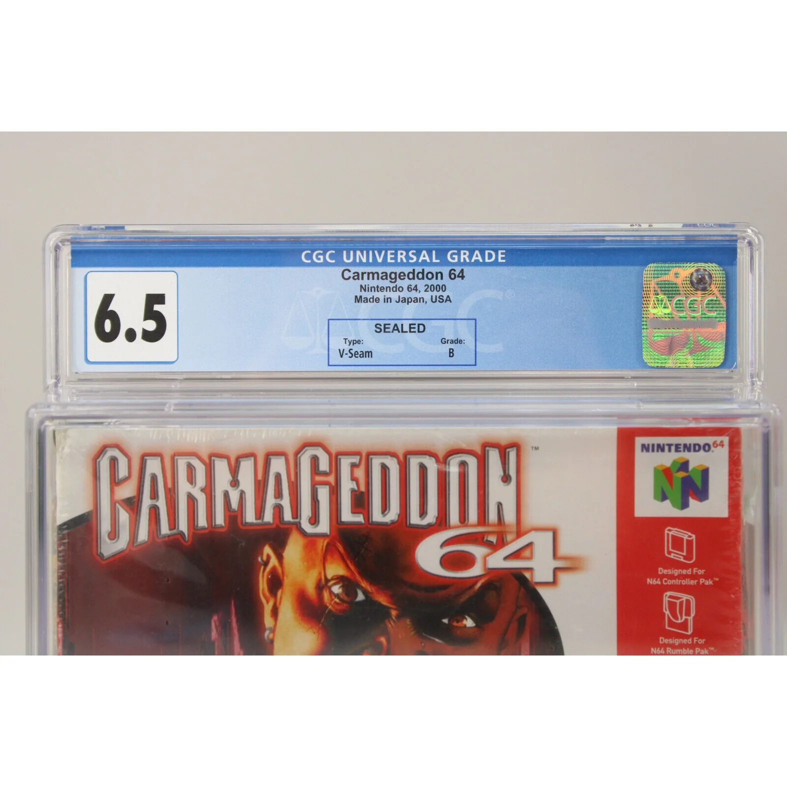 Carmageddon 64 Nintendo N64 New Sealed CGC Graded 6.5 B Ex. Low Pop! VGA Wata - Image 3