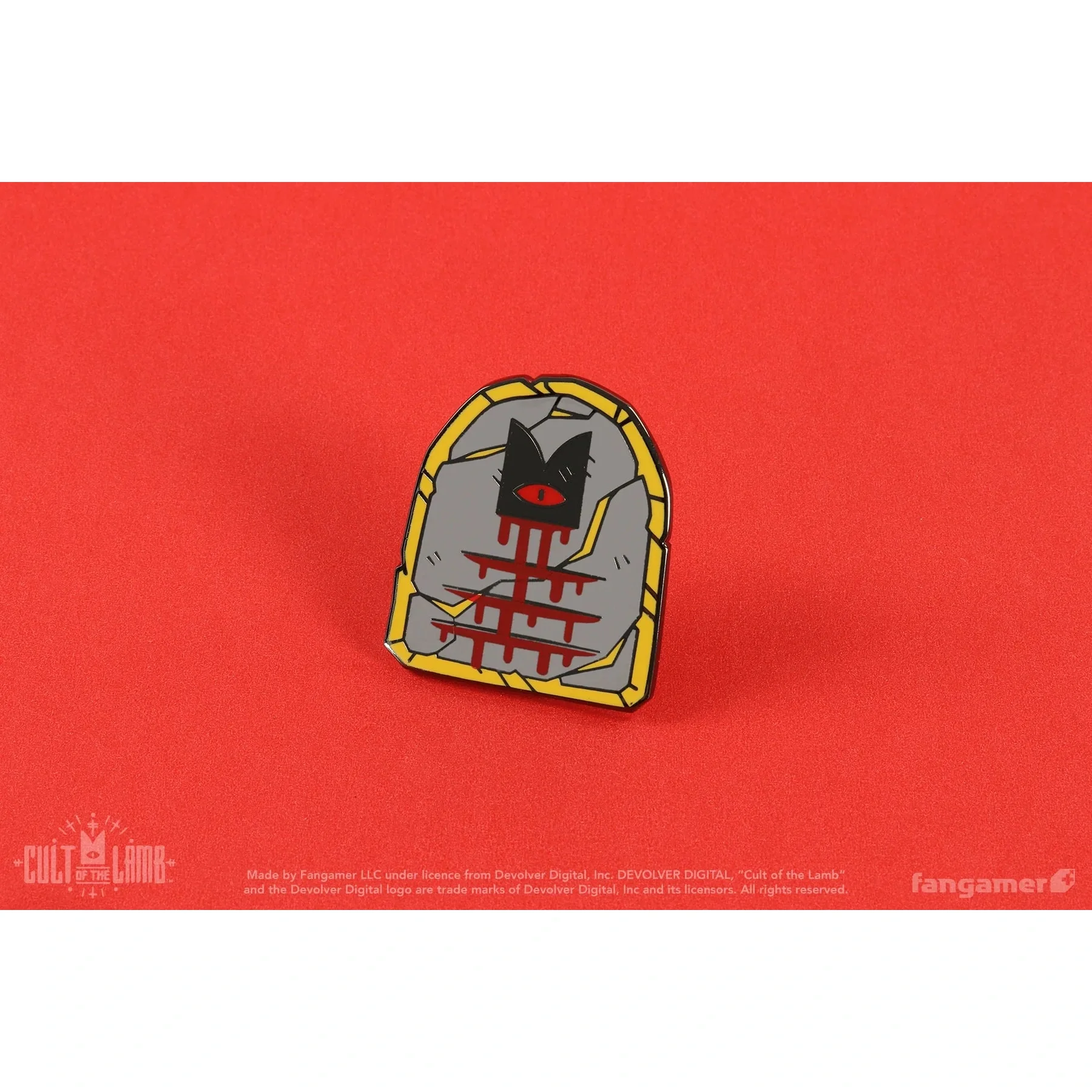 Cult of the Lamb Commandment Stone Pin - Tony Kuchar - Fangamer - Image 3