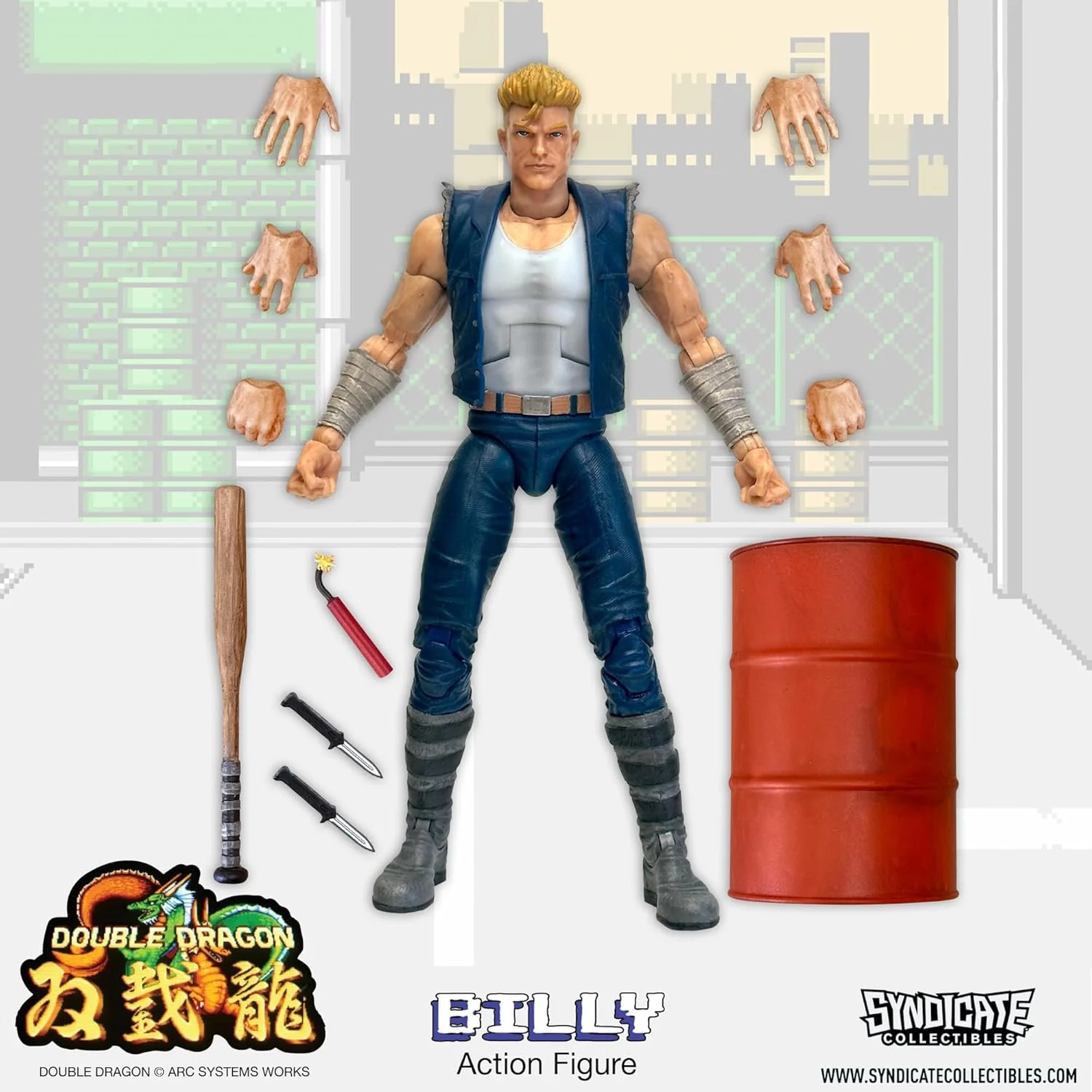 Double Dragon Billy Lee Action Figure - Syndicate Collectibles - Image 2