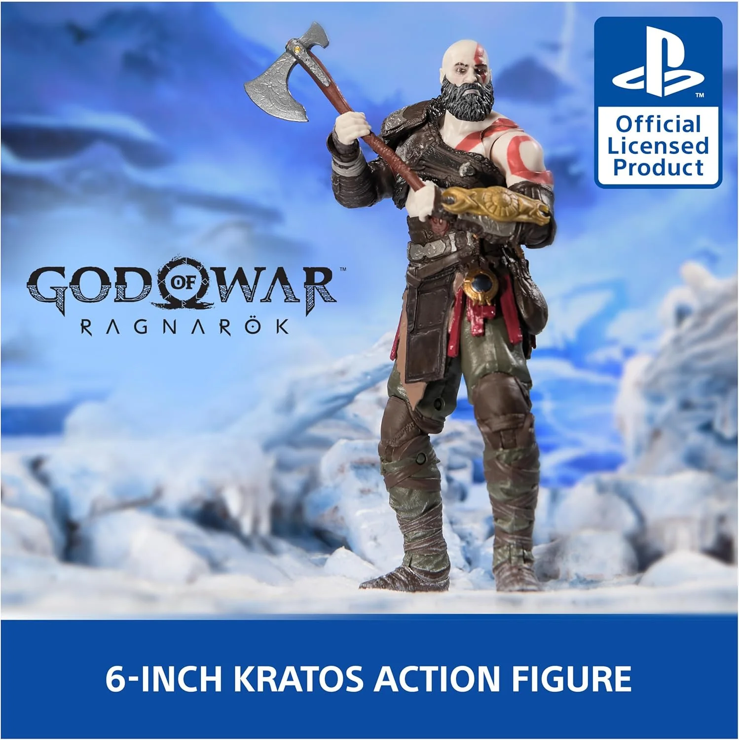 God of War: Ragnarok Kratos 6" Action Figure - Spin Master Ltd. - PlayStation: The Shapes Collection) - Image 2