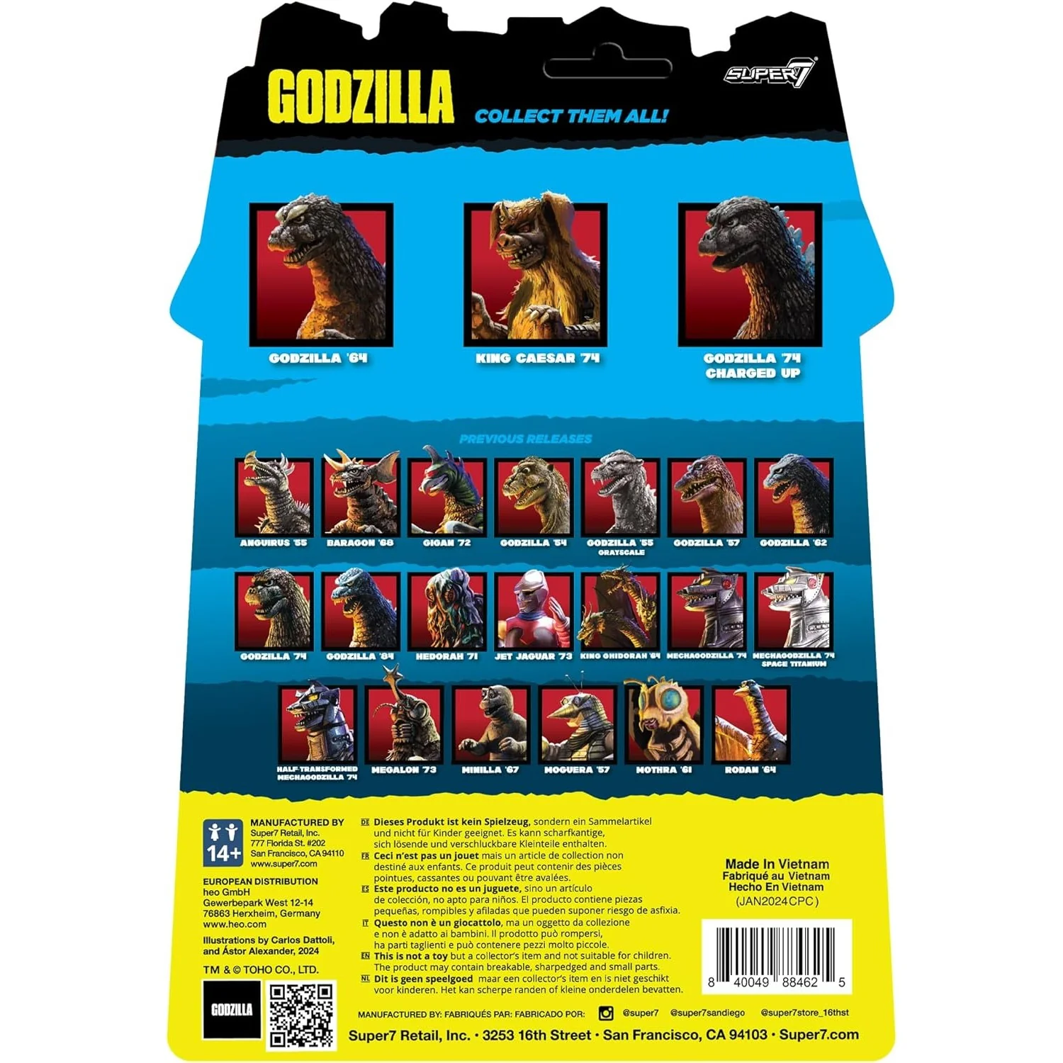 Godzilla Skeleton Godzilla Action Figure (Grey) - Toho, Super7 - (ReAction) - Image 2