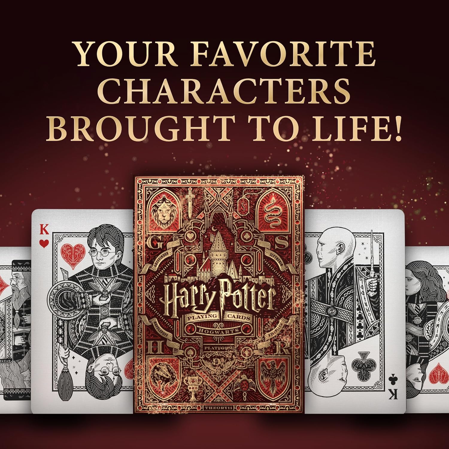 Harry Potter Gryffindor Red Foil Playing Cards - Theory11 - Image 2