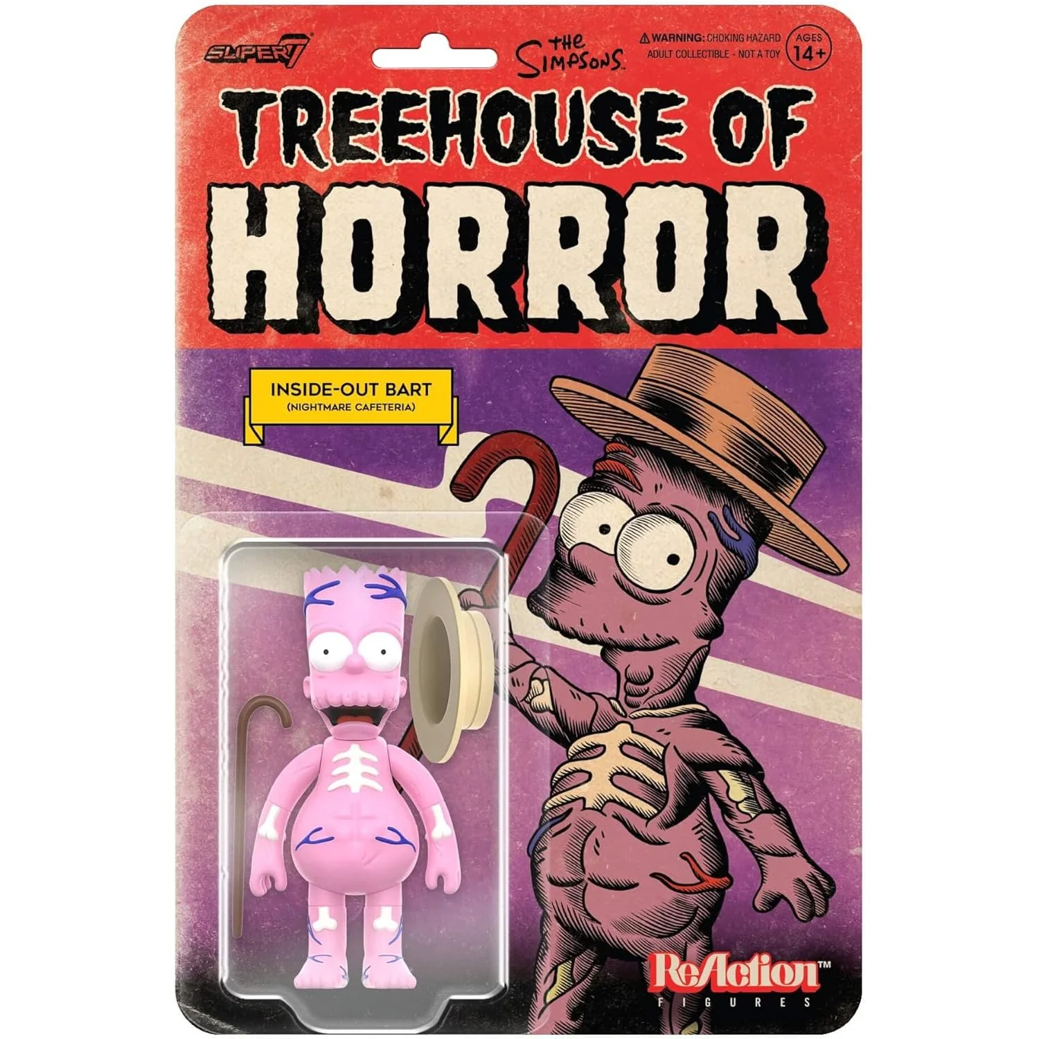 The Simpsons: Treehouse of Horror Inside Out Bart Figure - Super7 - ReAction (Wave 4)