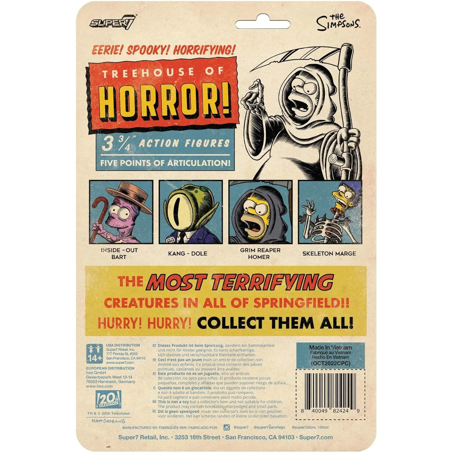 The Simpsons: Treehouse of Horror Inside Out Bart Figure - Super7 - ReAction (Wave 4) - Image 3
