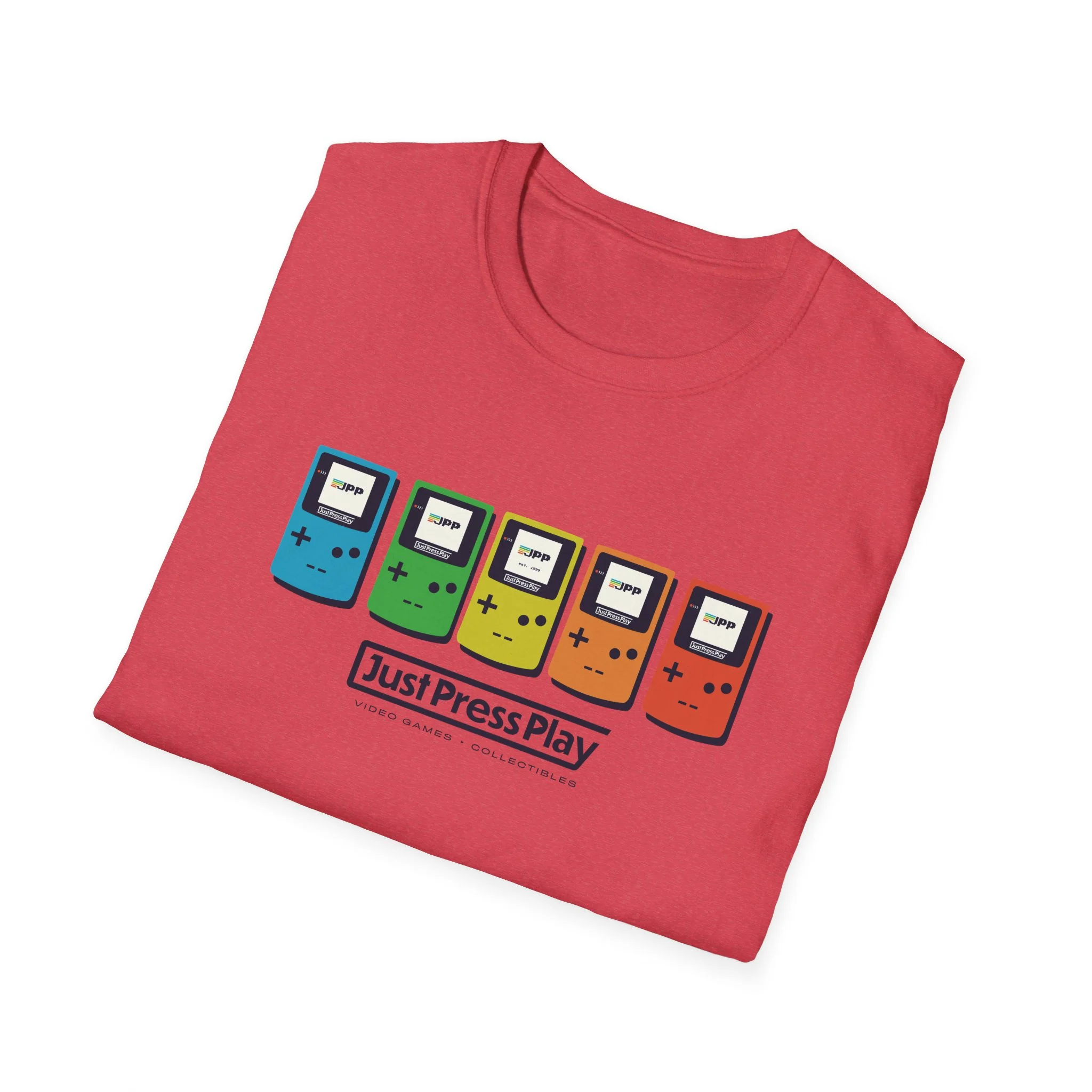 Just Press Play Unisex Softstyle T-Shirt - GBC - Image 20
