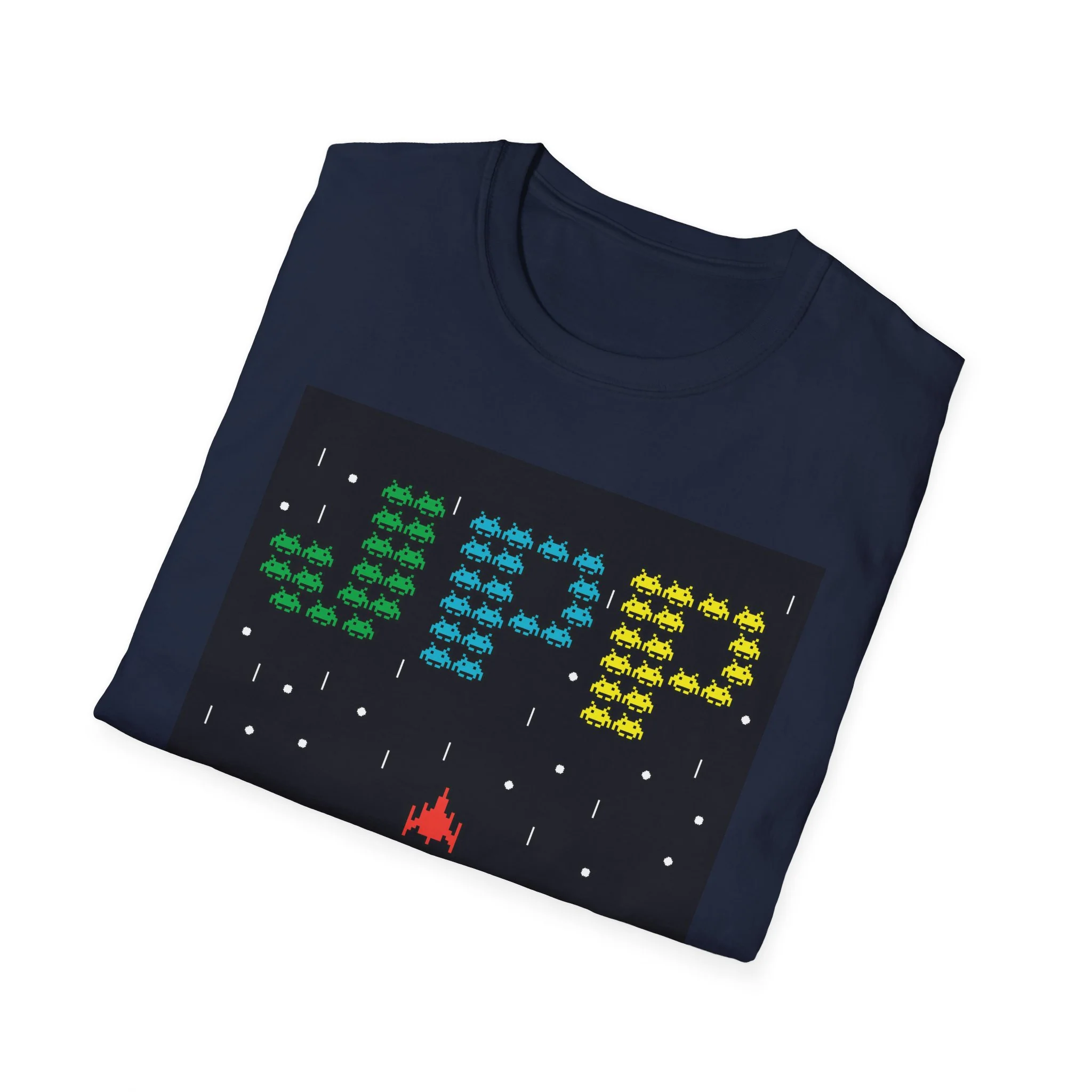 Just Press Play Unisex Softstyle T-Shirt - Invader - Image 19