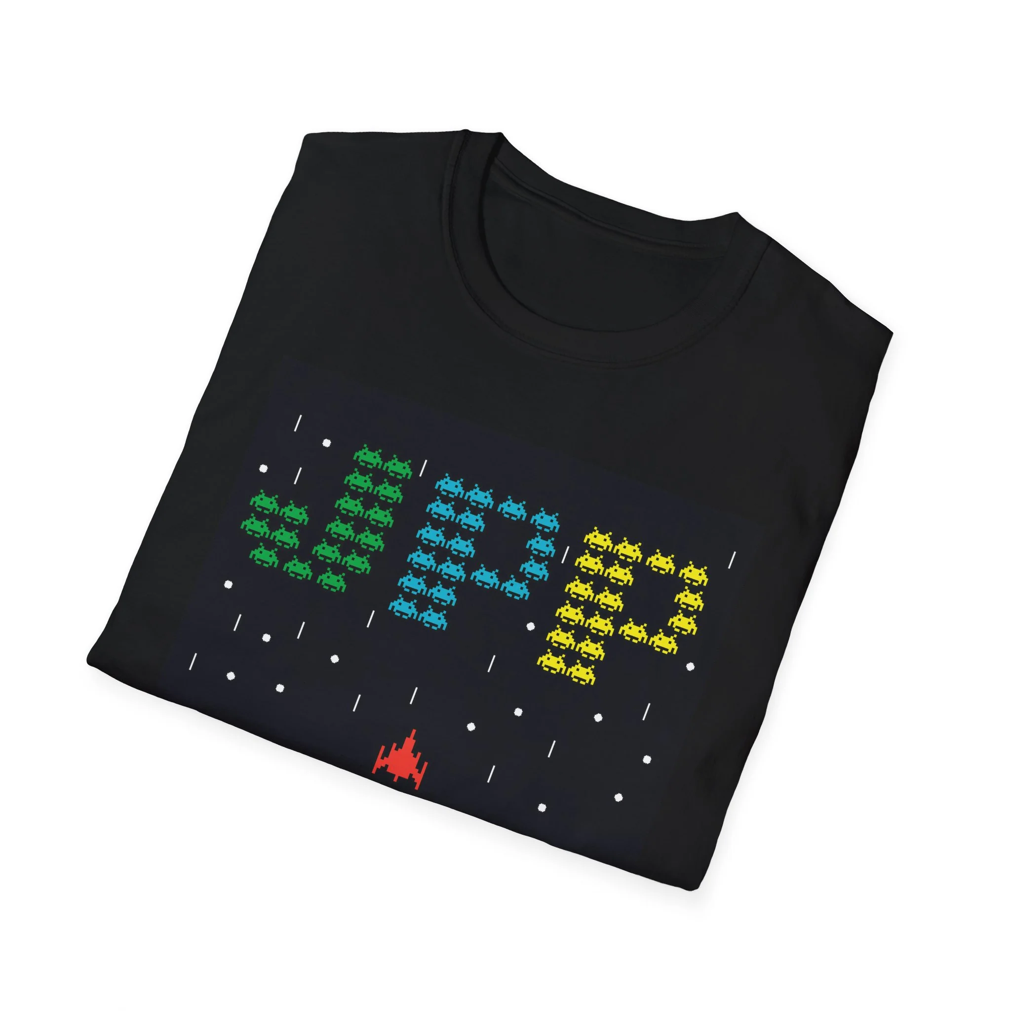 Just Press Play Unisex Softstyle T-Shirt - Invader - Image 22