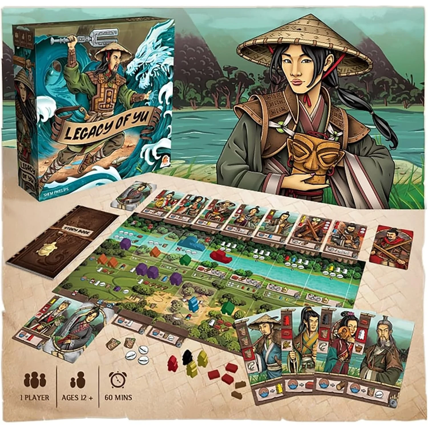 Legacy of Yu Board Game (Ancient China Solo Campaign) - Renegade Game Studios - Image 2