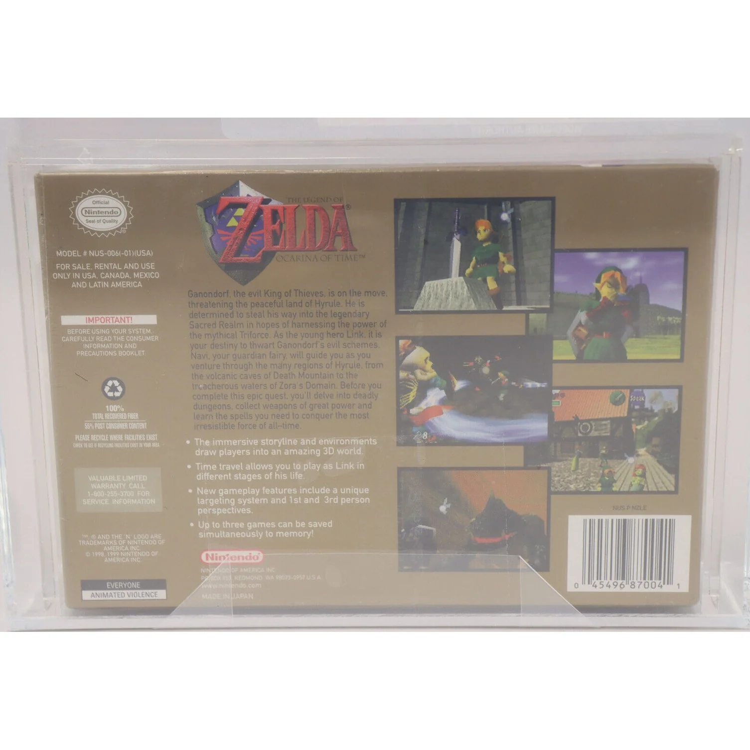 Legend of Zelda: Ocarina of Time Nintendo N64 VGA 75 EX+/NM Rare Players Choice! - Image 4