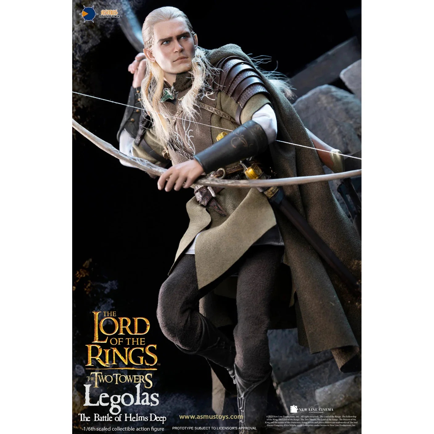 The Lord of the Rings: The Two Towers Legolas The Battle of Helm's Deep 1/6 Scale Collectible Action Figure - Asmus Toys - Image 6
