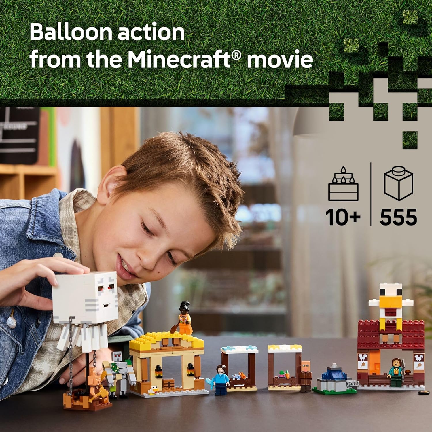Minecraft Movie The Ghast Balloon Village Attack Buildiing Toy - LEGO #21273 - Image 2