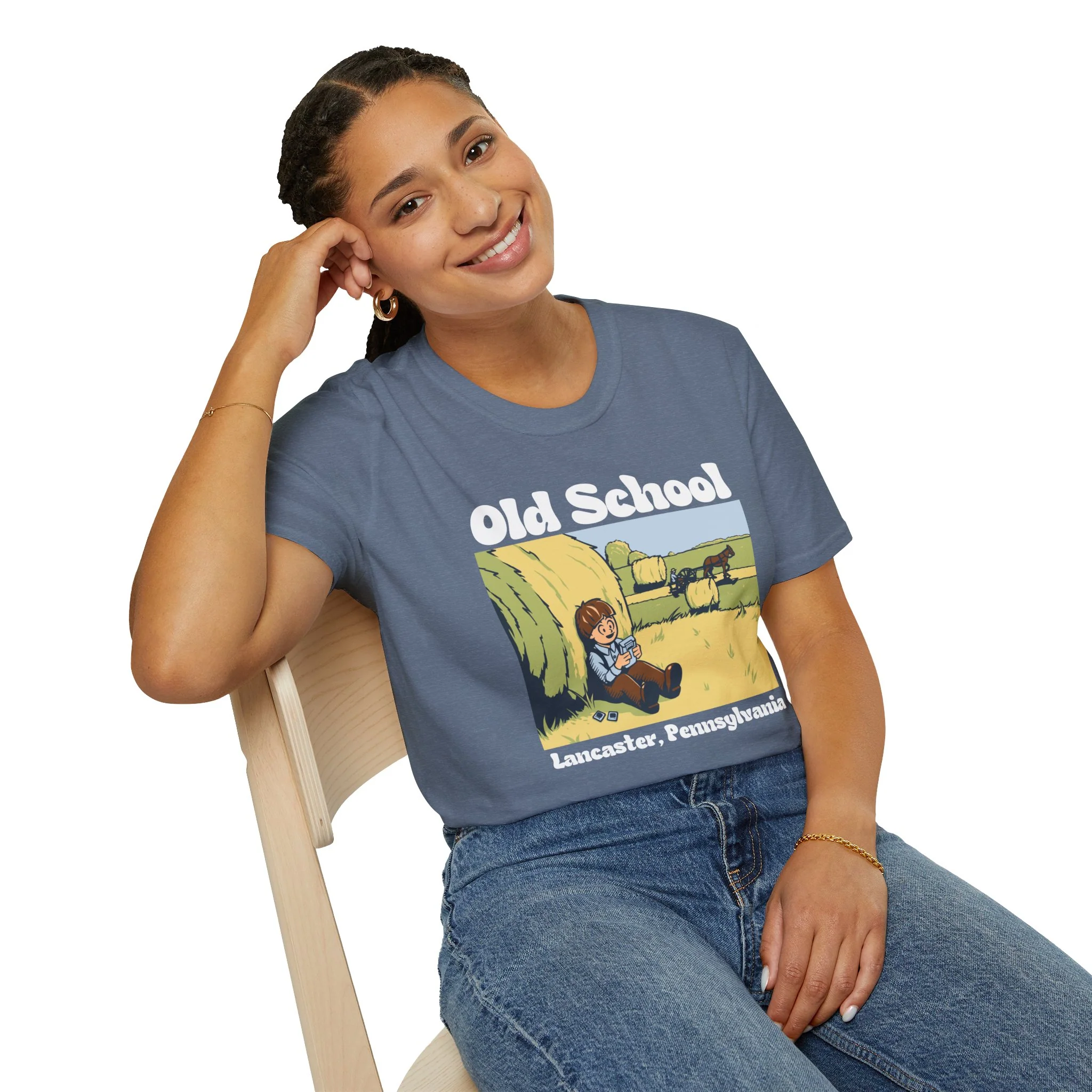 Old School Lancaster Unisex Softstyle T-Shirt - Image 5
