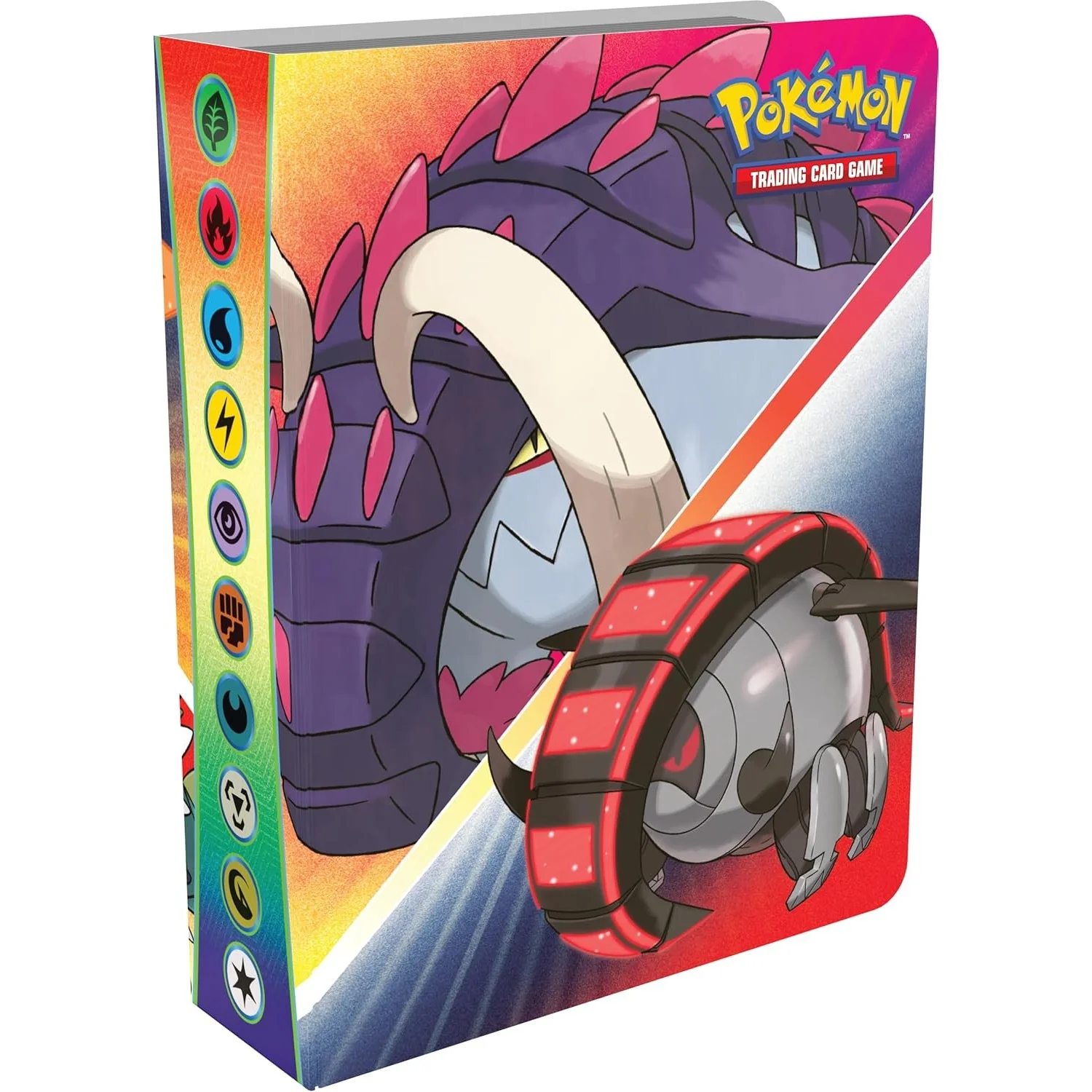 Pokemon TCG Mini Portfolio (Q2 2024) - Holds 60 Cards, Includes Booster Pack - Great Tusk, Iron Treads, Iron Moth, Slither Wing - Image 2