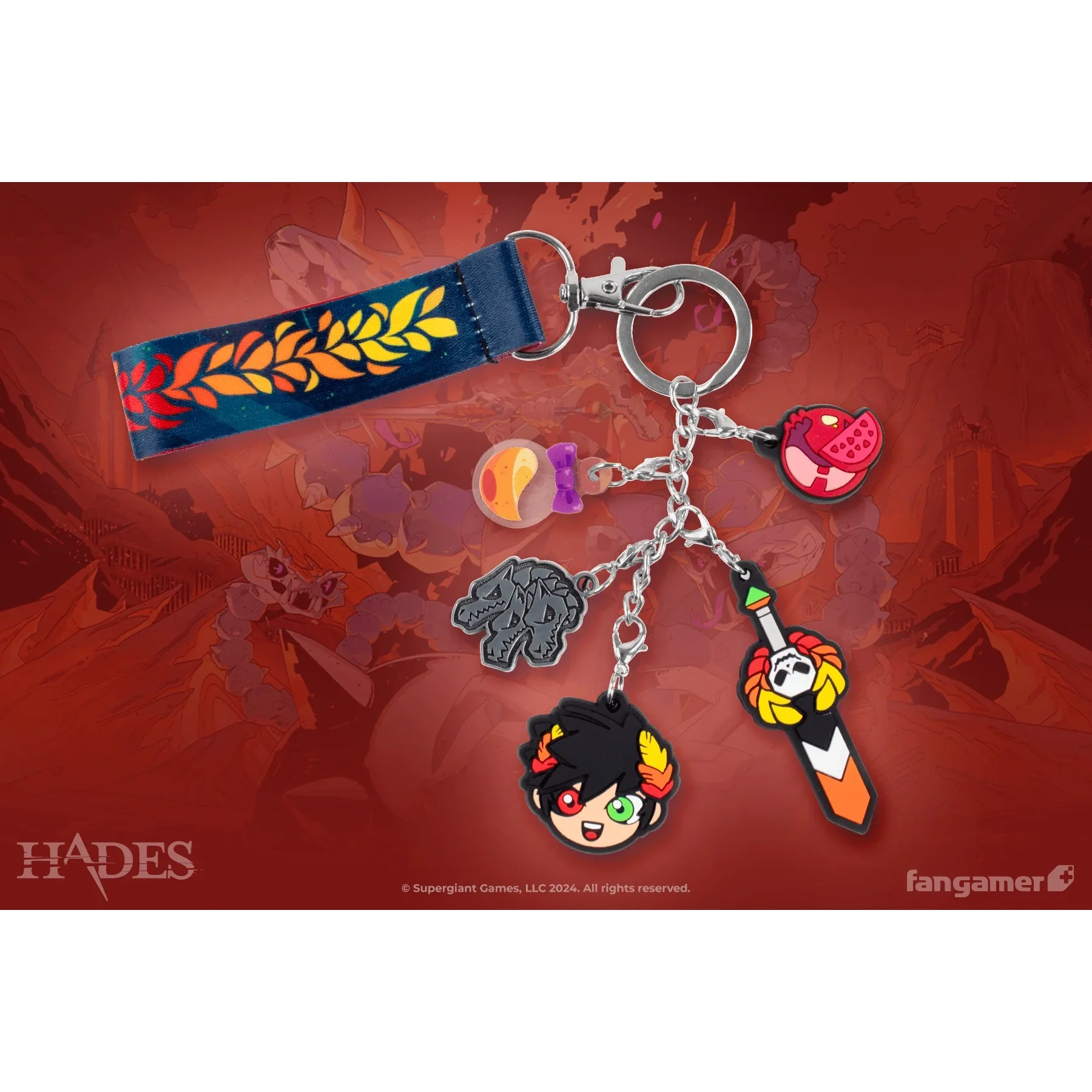 Hades Runaway Keychain with 6 Charms - Supergiant Games, Fangamer - Image 2
