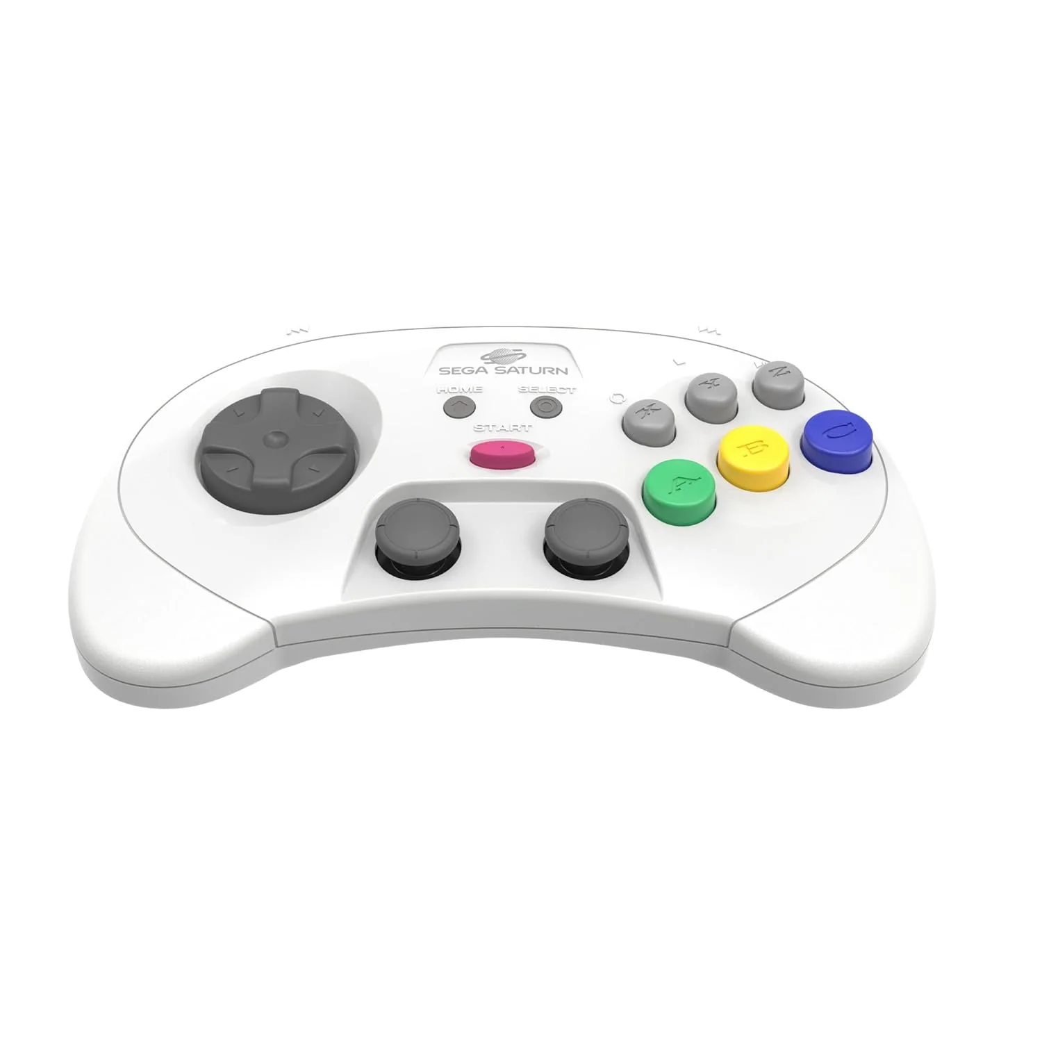 Sega Saturn PRO 2.4 GHz Wireless Pro Controller - White - Retro-Bit - Image 2
