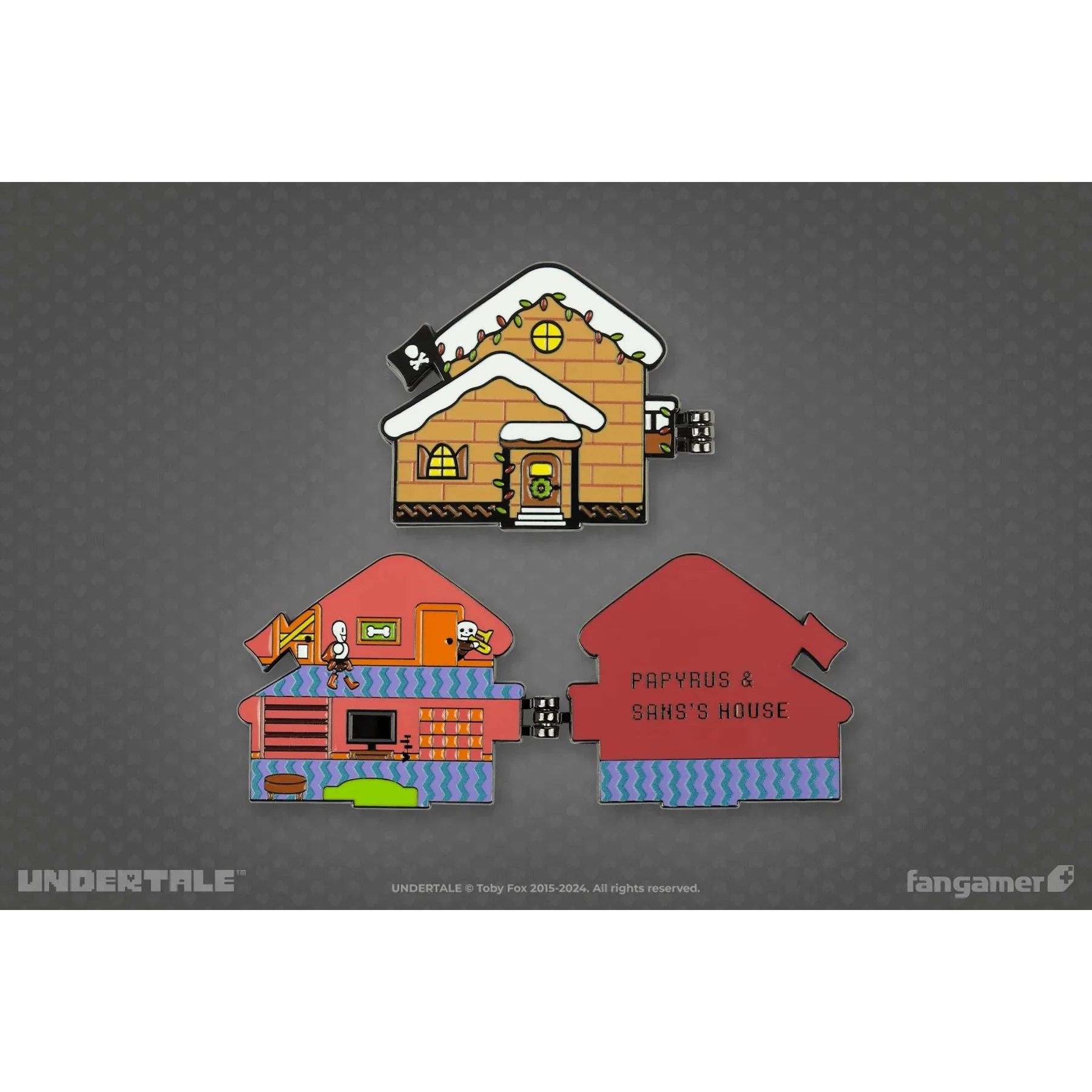 Undertale Papyrus & Sans House Hinged Pin - Fangamer - Image 2