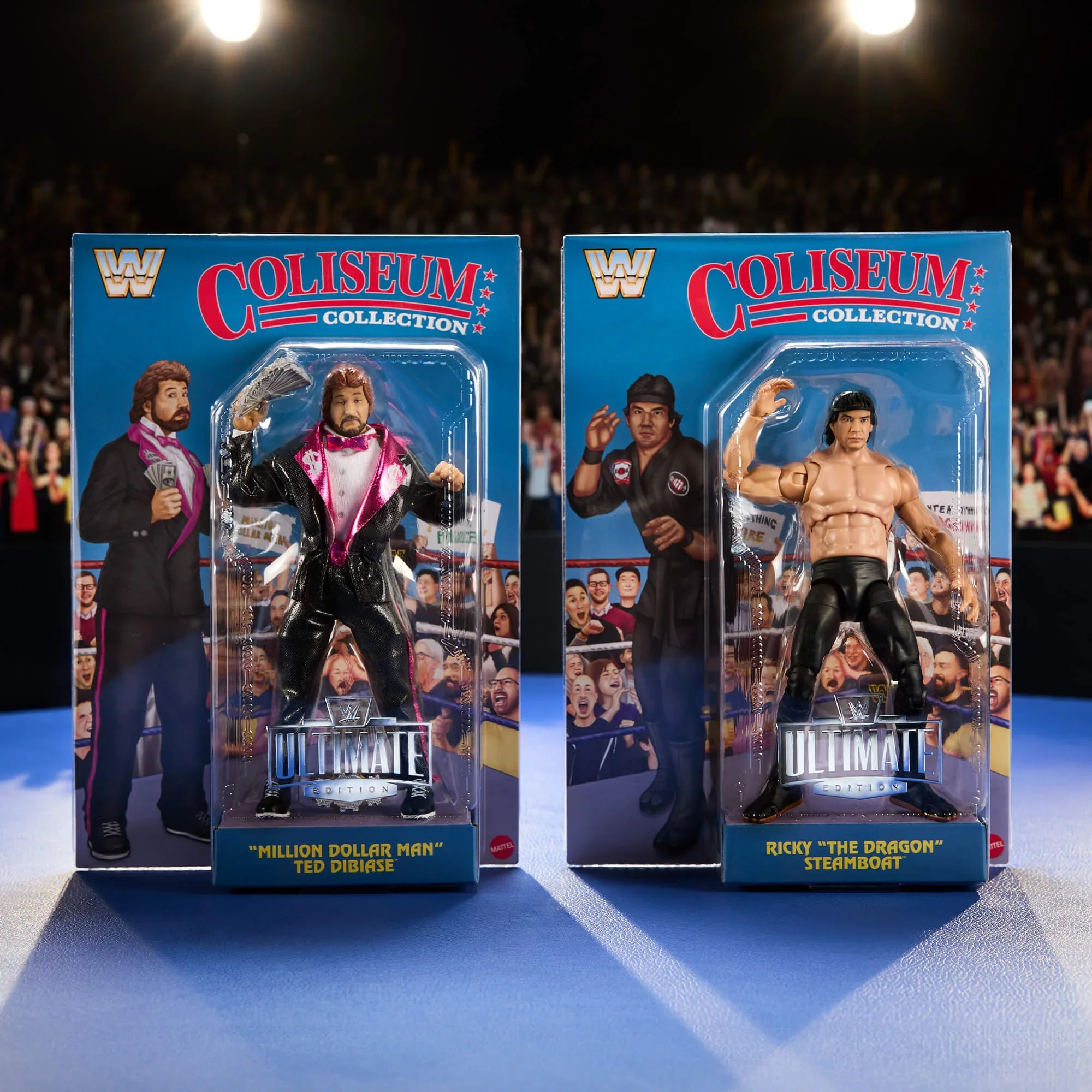 WWE Ultimate Edition Coliseum Collection “Million Dollar Man” Ted DiBiase & Ricky “The Dragon” Steamboat - Action Figure 2-Pack - Mattel Creations Exclusive! - Image 13